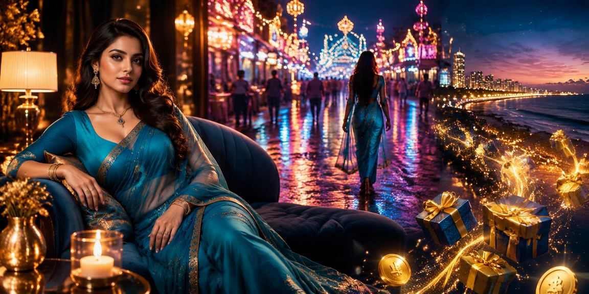VIP player depositing on mobile in Mumbai at vibrant night market